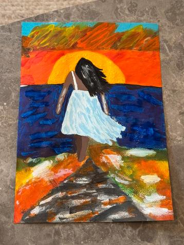 Woman Seaview Acrylic beschikbaar voor biedingen