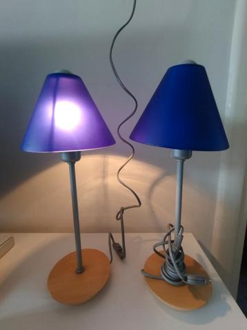 Vintage Blauwe Lampjes - Set van 2 beschikbaar voor biedingen