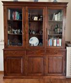 Teakhouten buffetkast, boekenkast, vitrinekast 185x42x216 cm, Ophalen, Gebruikt, 200 cm of meer, 150 tot 200 cm