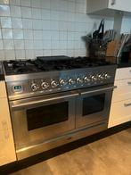 Prachtige Boretti 6-pits RVS gasfornuis met 2 ovens, Ophalen, Gebruikt, 60 cm of meer, Grill