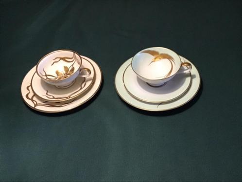 Prachtig oud petit dejeuner/ontbijtsetje Duits porselein, Antiek en Kunst, Antiek | Porselein, Ophalen of Verzenden