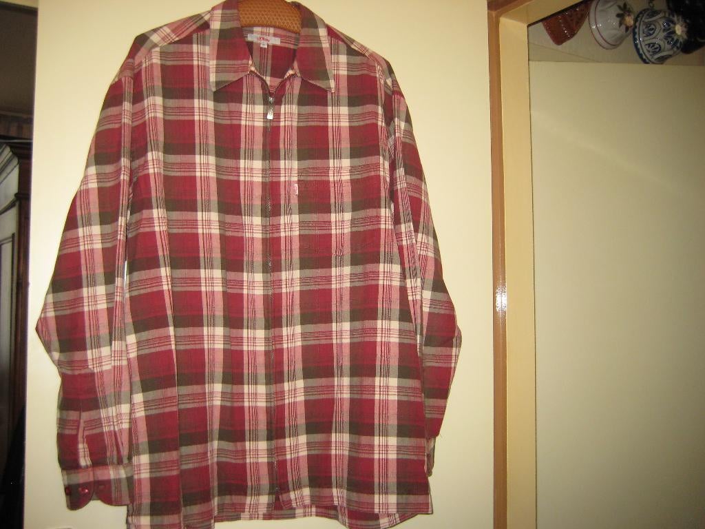 Rood geruit herenhemd, XL. S. Oliver, Ophalen of Verzenden, Zo goed als nieuw, Rood, Halswijdte 43/44 (XL)