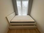 Ikea MALM Bedframe, hoog met 2 bedlades, wit, 140x200 cm, Ophalen, Wit, Tweepersoons, 140 cm