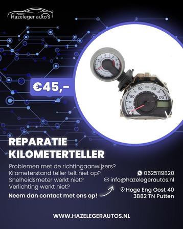 Reparatie Tellerklok Peugeot 107, Citroen C1, Toyota Aygo beschikbaar voor biedingen