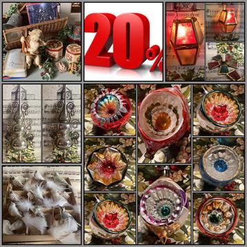 Oude kerstbal en meer nu met 20% korting bij Puurnostalgie beschikbaar voor biedingen