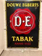 Emaille reclamebord Douwe Egberts Tabak (groot formaat), Verzamelen, Merken en Reclamevoorwerpen, Ophalen, Gebruikt, Reclamebord