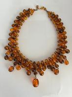 Vintage bijzonder sierlijke amber ketting., Sieraden, Tassen en Uiterlijk, Antieke sieraden, Verzenden, Overige materialen, Ketting