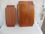 2x Vintage dienblad plywood teak Impala, Huis en Inrichting, Woonaccessoires | Dienbladen, Ophalen of Verzenden, Gebruikt, Rechthoekig