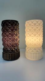 Vintage set tafellampen Ikea Vanadin Inma Bermudez zwart wit, Huis en Inrichting, Lampen | Tafellampen, Minder dan 50 cm, Glas
