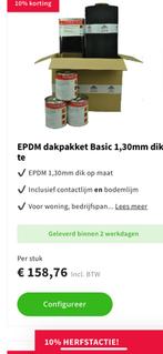 EPDM totaalpakket 1,30mm dik, Overige materialen, Zwart, Overige typen, Nieuw