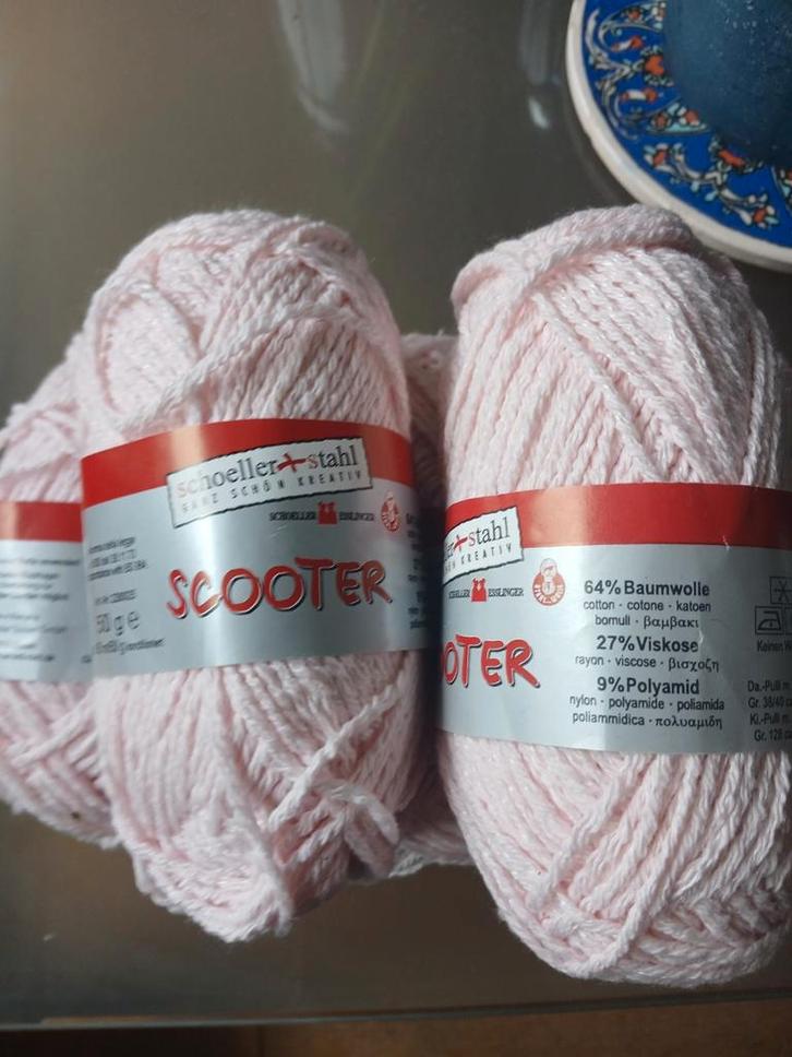 Schoeller Stahl Scooter Katoen Garen - 5 Bollen, Hobby en Vrije tijd, Breien en Haken, Nieuw, Breien of Haken, Wol of Garen, Ophalen of Verzenden