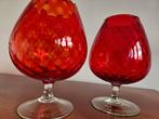 2 Bokaal Glazen Vaas, Antiek en Kunst, Ophalen