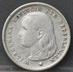 Zilveren dubbeltje 1896 - 10 cent 1896 Wilhelmina, Postzegels en Munten, Munten | Nederland, Zilver, Koningin Wilhelmina, 10 cent