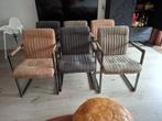6 eetkamerstoelen, Huis en Inrichting, Stoelen, Ophalen, Gebruikt, Overige kleuren, Metaal