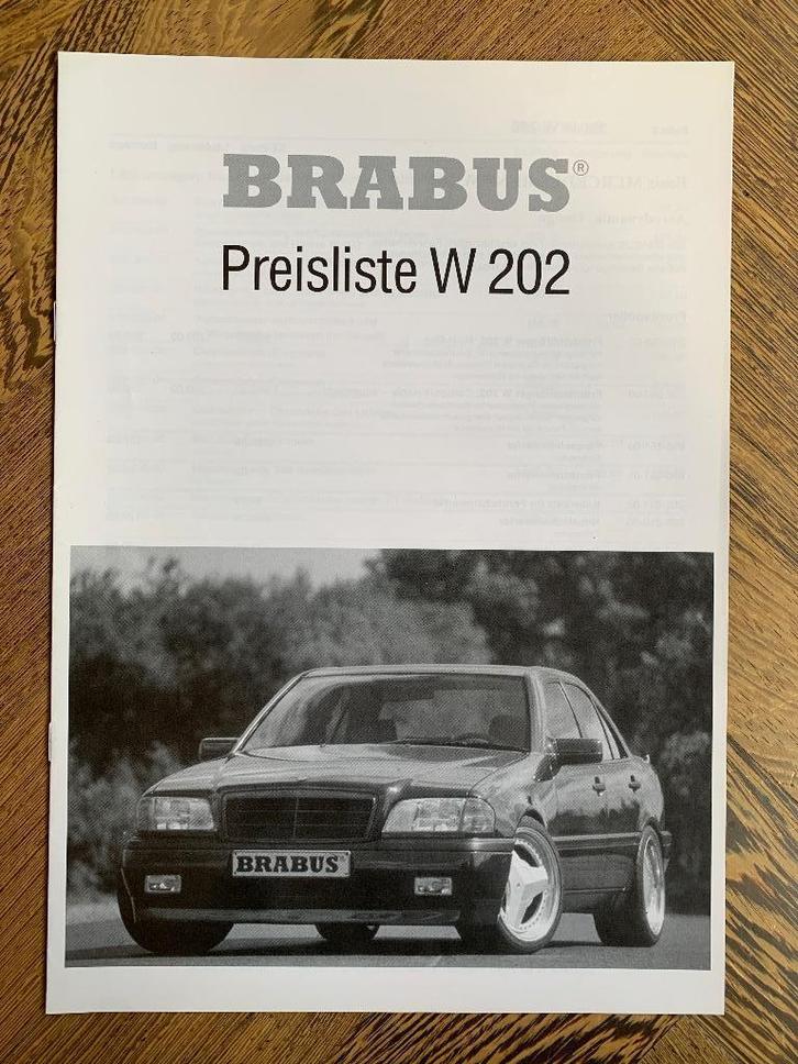 Prijslijst Mercedes-Benz Brabus C-klasse W202 zgan 1993, Boeken, Auto's | Folders en Tijdschriften, Nieuw, Mercedes, Ophalen of Verzenden