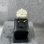 Gouden Ring | 14k | 4,28g | parels natuurlijk |17,25| 370908, Gebruikt, Ophalen of Verzenden, 17 tot 18, Dame