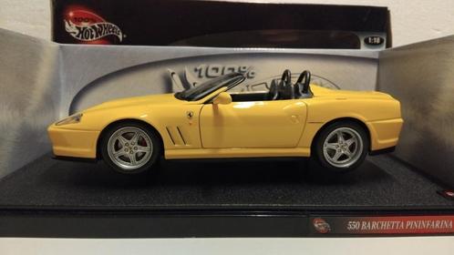 Ferrari 550 Barchetta cabriolet Hot Wheels metal1:18 KRD, Hobby en Vrije tijd, Modelauto's | 1:18, Zo goed als nieuw, Auto, Hot Wheels
