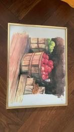 Mooi schilderij met gouden lijst, Antiek en Kunst, Ophalen