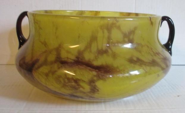 schitterende art deco glaspasta fruitcoup Schneider 37, Antiek en Kunst, Antiek | Glas en Kristal, Verzenden