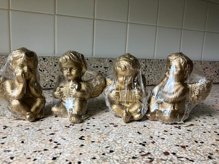 Kerst — 4x Engel Kaars (12 cm), Diversen, Kerst, Nieuw, Ophalen of Verzenden