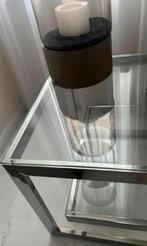 Bijzettafel van driehoek meubelen, Huis en Inrichting, Tafels | Bijzettafels, 45 tot 60 cm, Vierkant, Zo goed als nieuw, Overige materialen