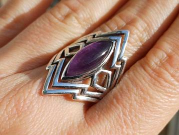 Vanoli 925 zilveren ring met amethist maat 20 beschikbaar voor biedingen