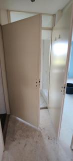 11 Opdek deuren wit met stalen polinorm kozijnen 70mm, 215 cm of meer, 80 tot 100 cm, Gebruikt, Ophalen of Verzenden