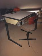 Retro schoolburotje met stoeltje, Ophalen of Verzenden, Huis en Inrichting
