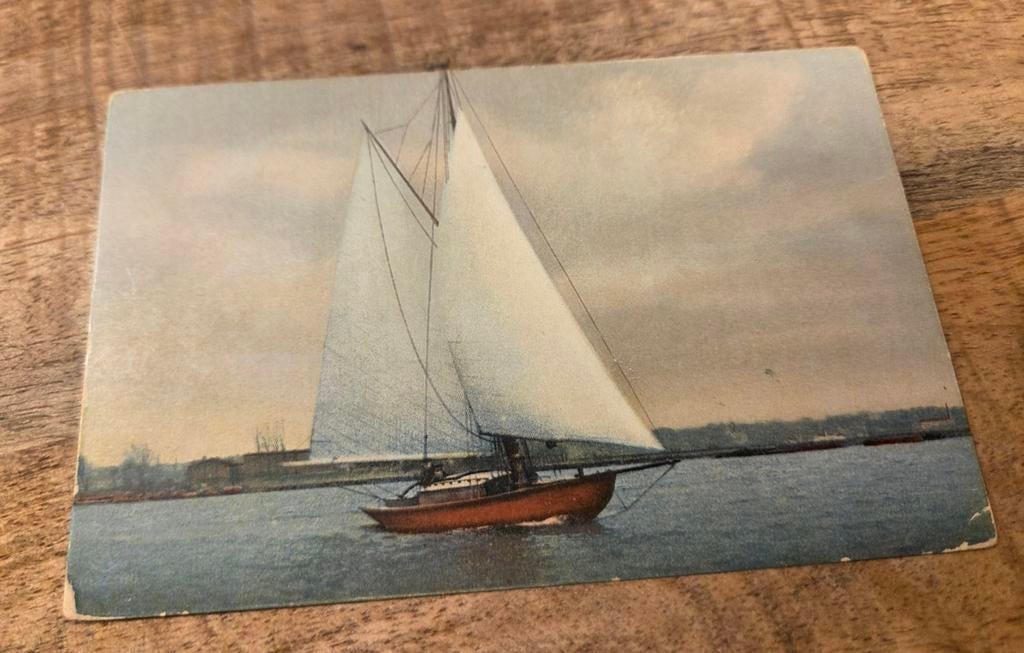 Zeilboot op het water, Verzamelen, Ansichtkaarten | Themakaarten, Gelopen, 1920 tot 1940, Overige thema's, Verzenden