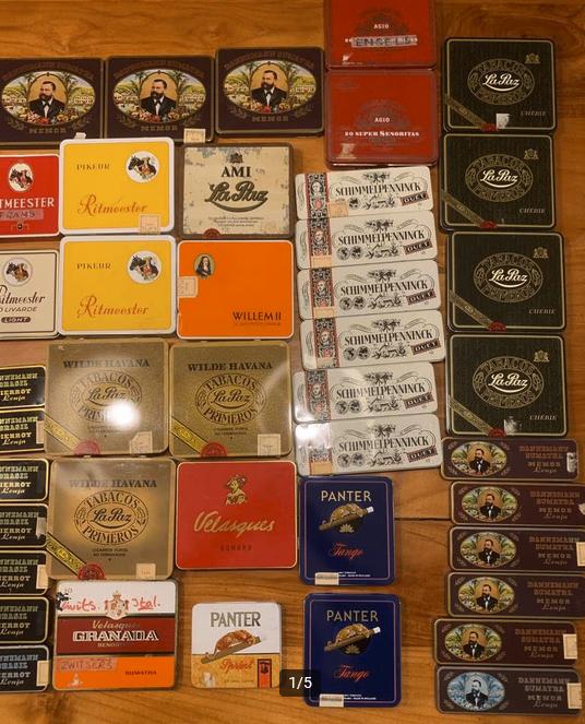 Vintage sigarendoosjes, Ophalen, Zo goed als nieuw, Tabaksdoos of Verpakking