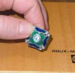 Art deco style ring 925, Verzenden, Zo goed als nieuw, 17 tot 18, Dame