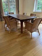 Klassieke lange eettafel met 6 stoelen, Ophalen, Gebruikt, 200 cm of meer, 50 tot 100 cm