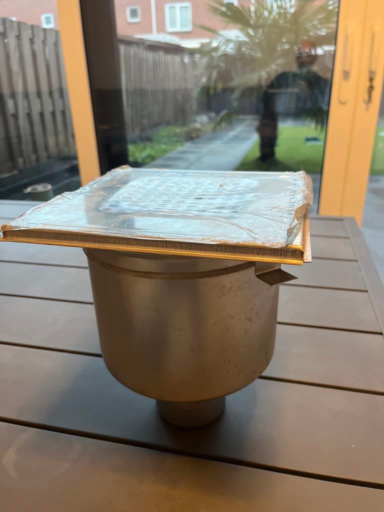 Nieuw afvoerputje tuin - 20x20x23cm, Doe-het-zelf en Verbouw, Buizen en Afvoer, Afvoer, Nieuw, Ophalen of Verzenden, Rvs