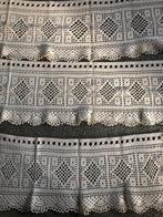 Vintage Gehaakte Gordijnen, Huis en Inrichting, Gebruikt, 100 tot 150 cm, Wit, Rechthoekig