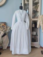 Antiek victoriaanse onderjurk wit katoenen tea dress langvol, Antiek en Kunst, Antiek | Kleding en Accessoires, Ophalen of Verzenden