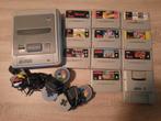 Nintendo snes inclusief 10 spellen, Spelcomputers en Games, Spelcomputers | Nintendo Super NES, Verzenden, Zo goed als nieuw, Met 2 controllers