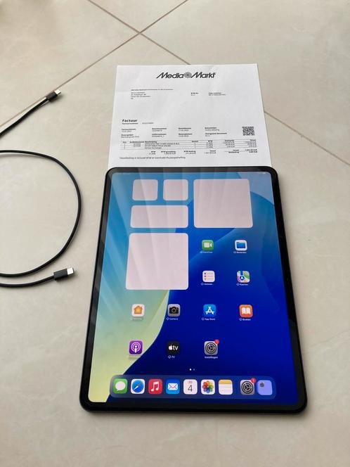 iPad Pro 13 inch M4 black 256gb wifi factuur Te koop Ruil, Computers en Software, Apple iPads, Zo goed als nieuw, Apple iPad Pro