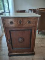 Antiek houten kastje met stenen blad 58 x 52 x 84 (bxdxh), Ophalen, Gebruikt