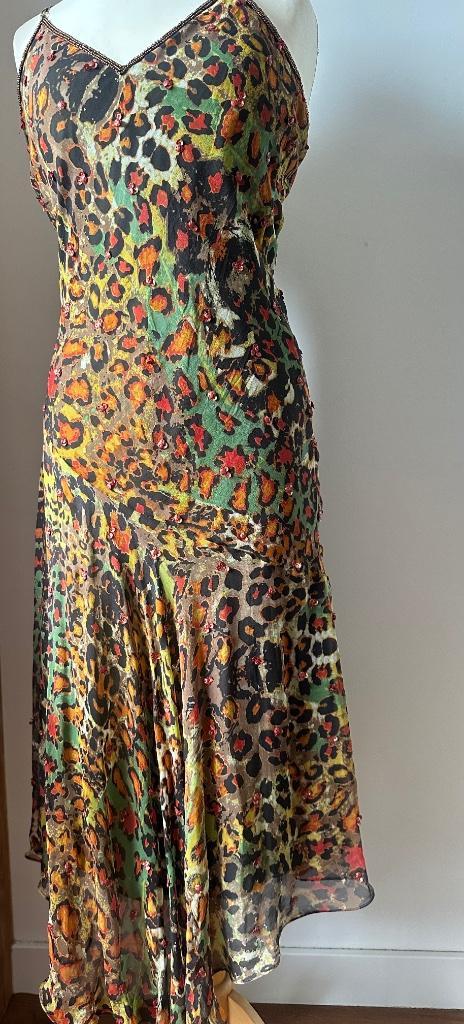 Zomerjurk van Antonio Marras, Kleding | Dames, Jurken, Zo goed als nieuw, Maat 38/40 (M), Groen, Onder de knie, Ophalen of Verzenden