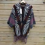 Nieuw Poncho jacquard vest 30% wol met mouwen t/m maat 44, Verzenden, Nieuw, Maat 42/44 (L), Overige kleuren