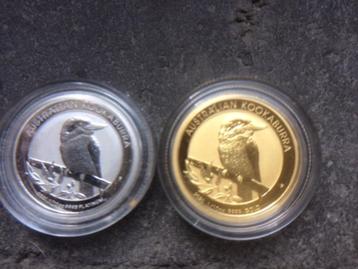 2021 Aus - Kookaburra - 1/10 oz gold + 1/10 oz platinum beschikbaar voor biedingen