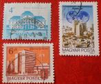 Magyar Posta - 3x Gebouwen - Gestempeld, Verzenden, Gestempeld