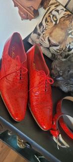 Pepe Milan zgan leer mt 42 prachtig rood schoenenen riem, Overige kleuren, Pepe Milan, Ophalen of Verzenden, Zo goed als nieuw