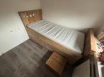 Steigerhouten kinderbed met lades en opstapje, 85 tot 100 cm, Gebruikt, 180 cm of meer, Ophalen