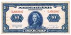 10 gulden 4-2-1943 Wilhelmina, Postzegels en Munten, Bankbiljetten | Nederland, Ophalen of Verzenden, 10 gulden, Los biljet