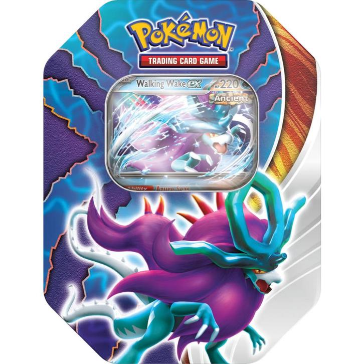 Pokémon Paradox Clash EX Tin Walking Wake, Hobby en Vrije tijd, Verzamelkaartspellen | Pokémon, Nieuw, Overige typen, Foil, Verzenden