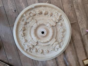 Antiek gipsen plafond ornament nummer 2 rozet beschikbaar voor biedingen