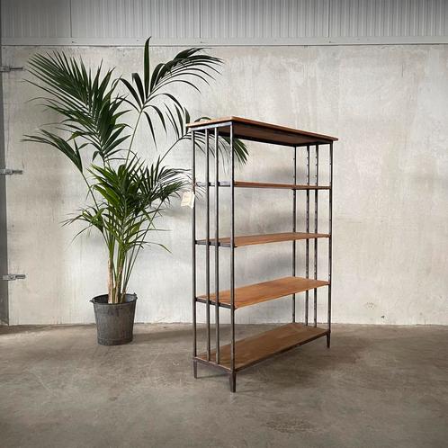 Industriële stellingkast, oude kast, vintage werkplaats, Huis en Inrichting, Kasten | Stellingkasten, Zo goed als nieuw, Ophalen