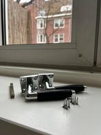 Deurkrukset jaren ‘30 Lopes vierkant rozet Karwei, Ophalen of Verzenden, Zo goed als nieuw, Overige materialen, Klink of Kruk