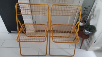 Vintage klapstoelen Ted Net Niels Gammelgaard geel Ikea 2x beschikbaar voor biedingen
